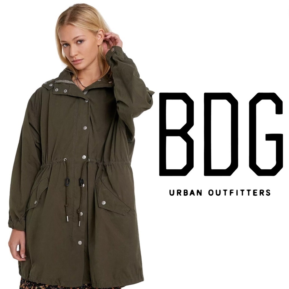 URBAN Outfitters BDG Olive Green Berks Parka Jacket - Size Small